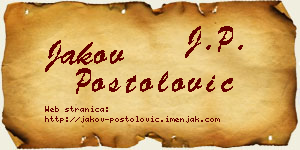 Jakov Postolović vizit kartica